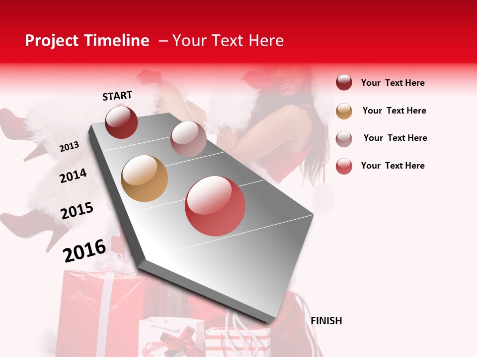 December Model Santa PowerPoint Template