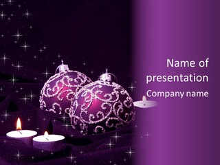 Card Violet White PowerPoint Template