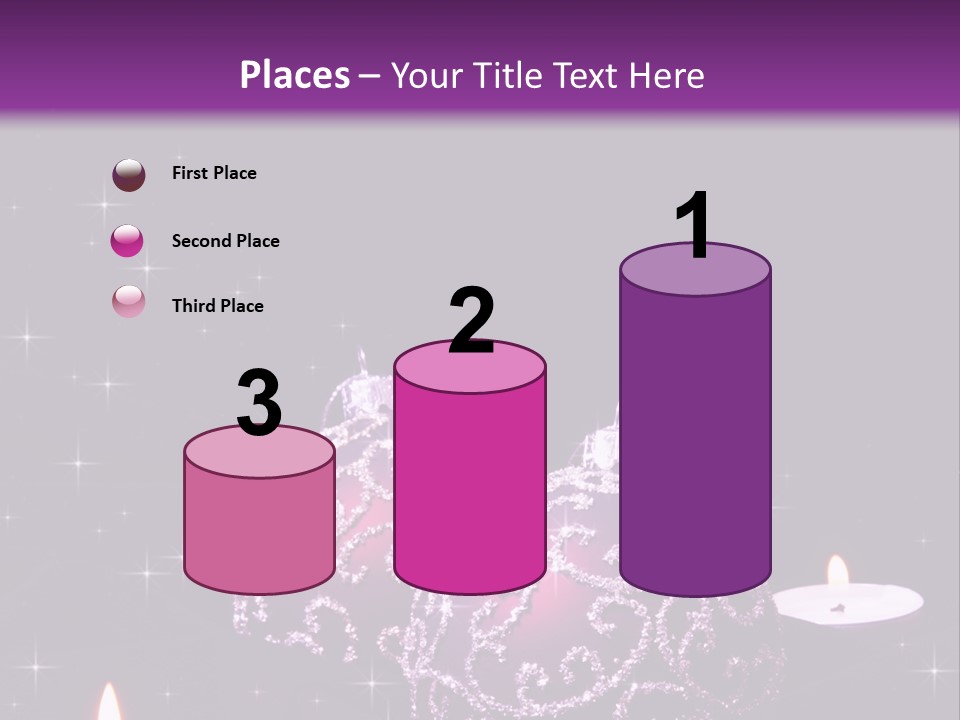 Card Violet White PowerPoint Template