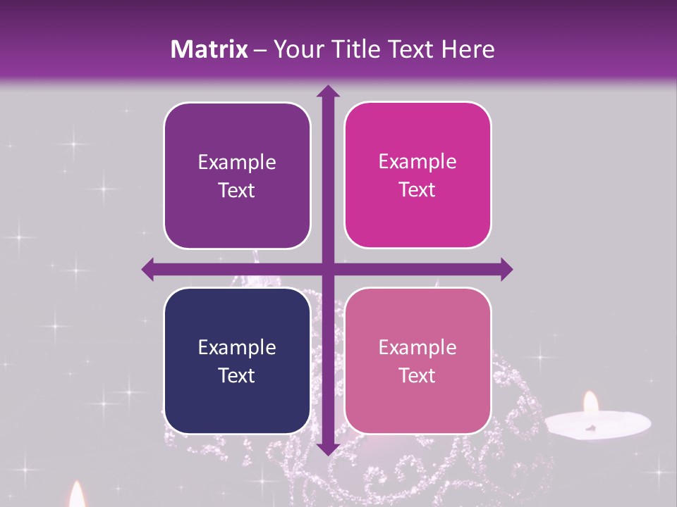 Card Violet White PowerPoint Template