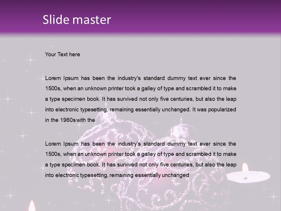 Card Violet White PowerPoint Template