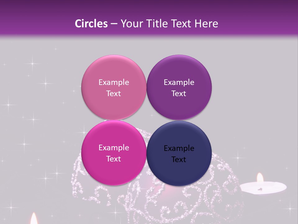 Card Violet White PowerPoint Template
