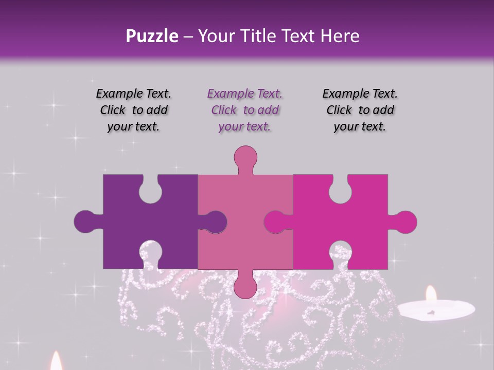 Card Violet White PowerPoint Template