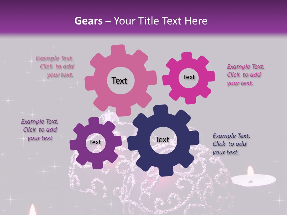 Card Violet White PowerPoint Template