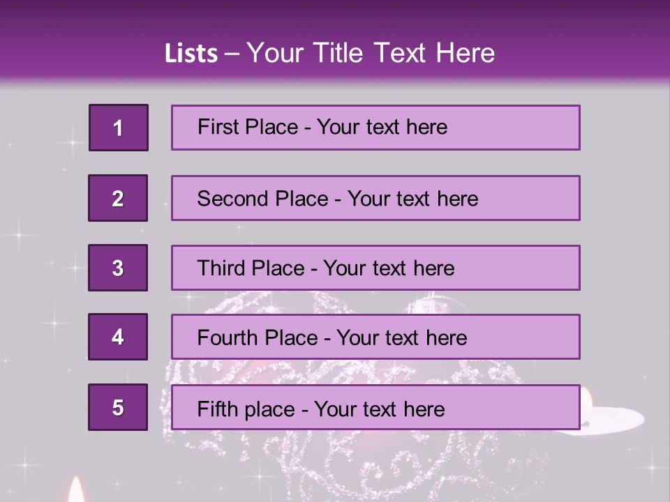 Card Violet White PowerPoint Template
