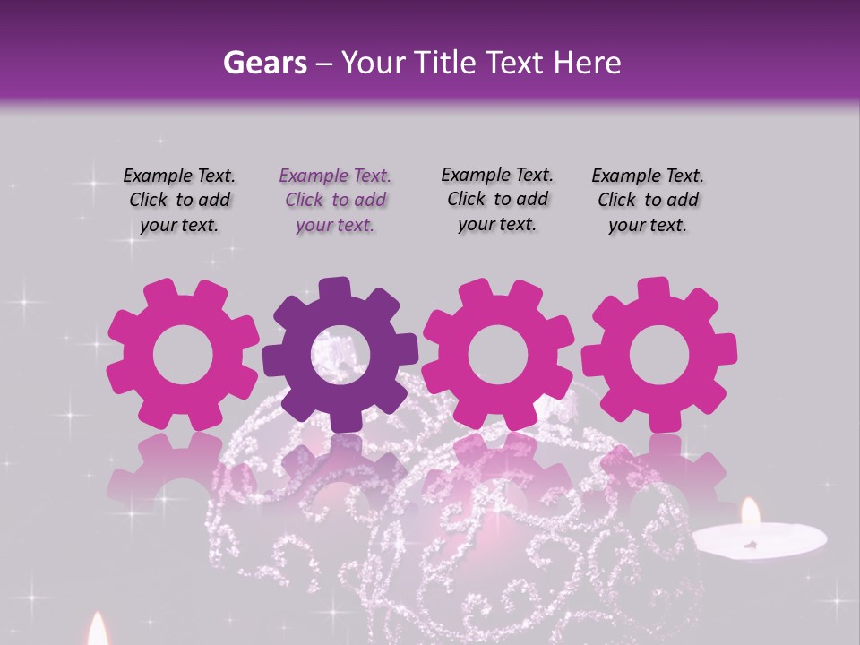 Card Violet White PowerPoint Template