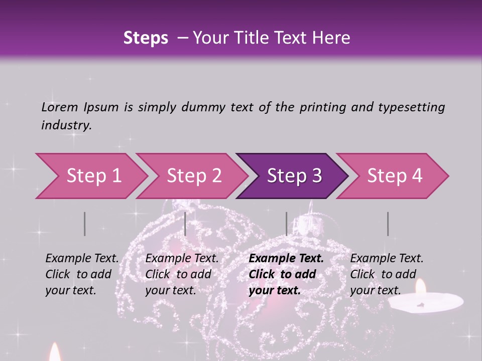 Card Violet White PowerPoint Template