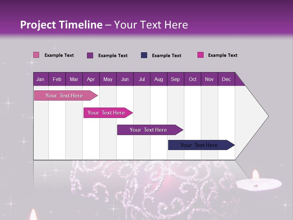 Card Violet White PowerPoint Template