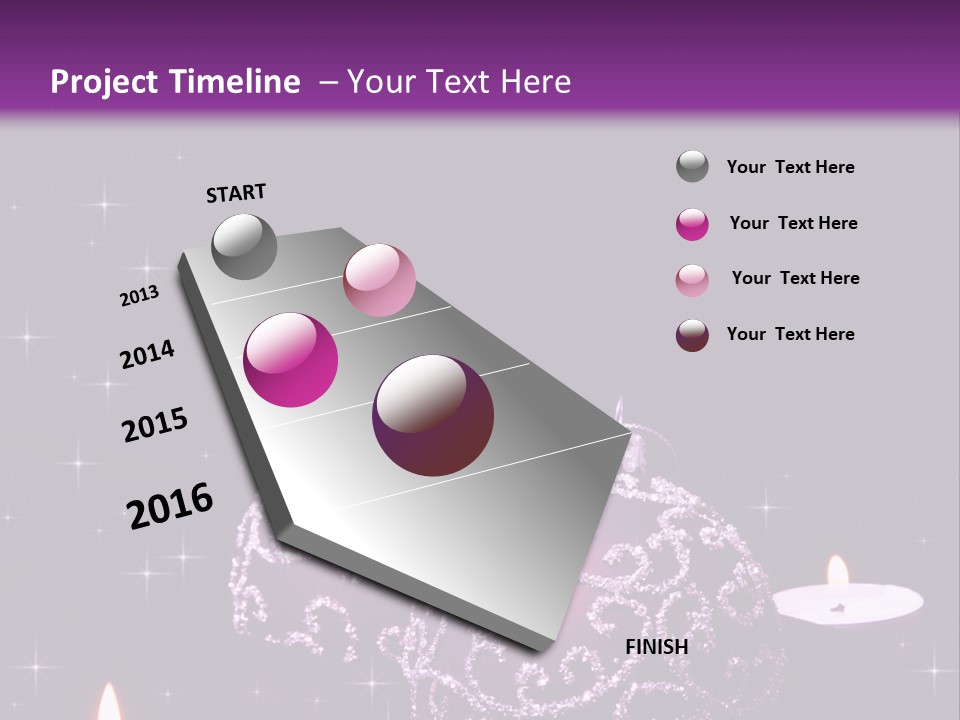 Card Violet White PowerPoint Template