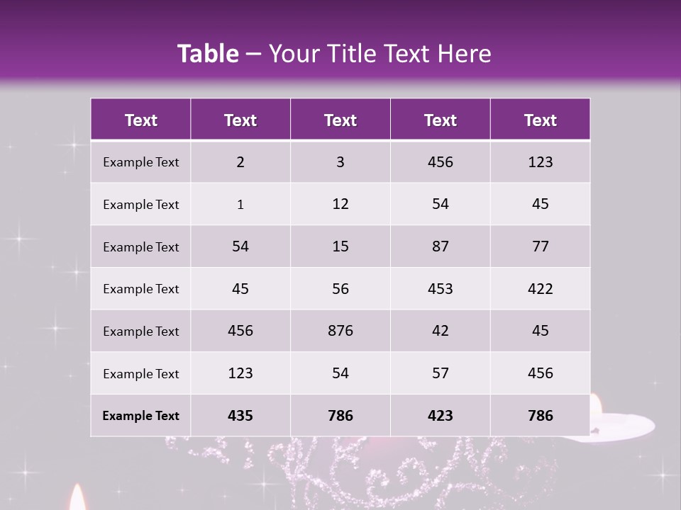 Card Violet White PowerPoint Template