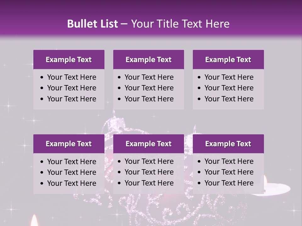 Card Violet White PowerPoint Template