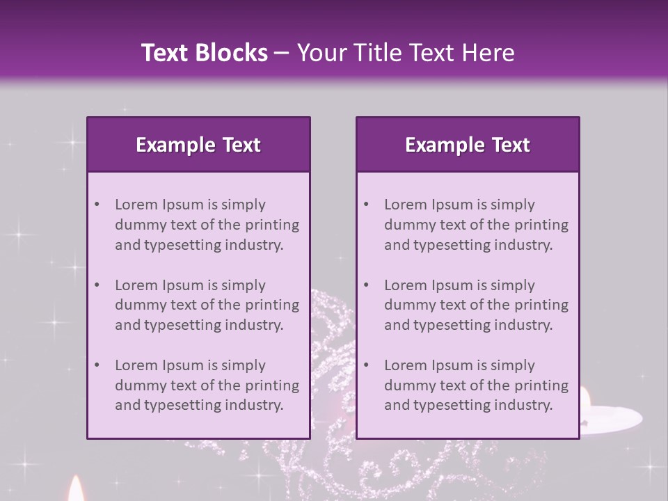 Card Violet White PowerPoint Template