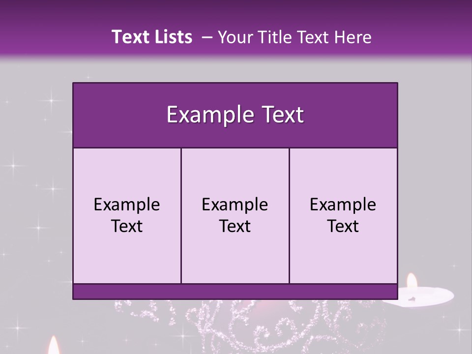 Card Violet White PowerPoint Template