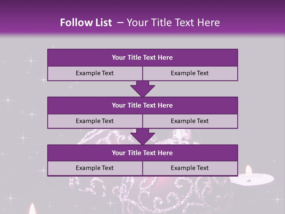 Card Violet White PowerPoint Template