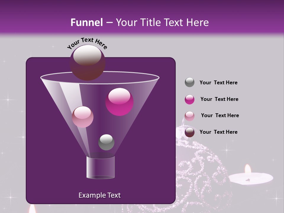 Card Violet White PowerPoint Template