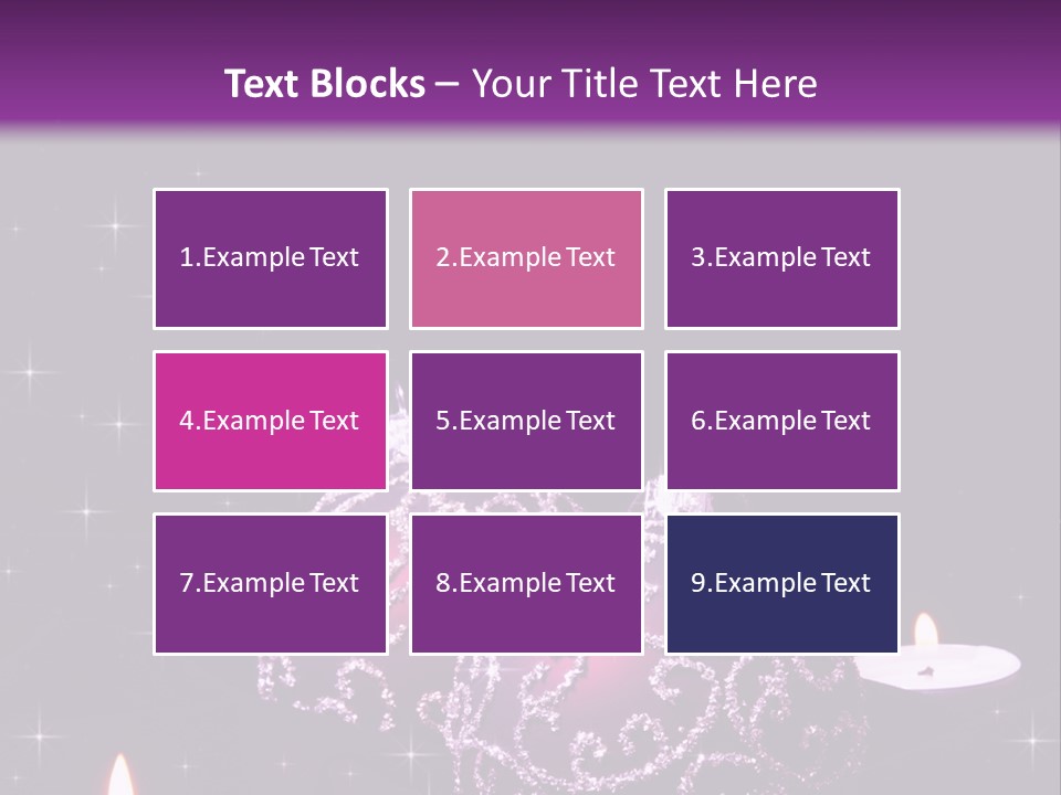 Card Violet White PowerPoint Template