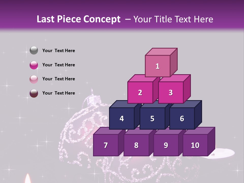 Card Violet White PowerPoint Template