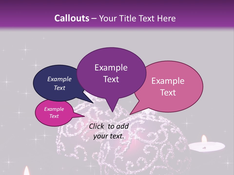 Card Violet White PowerPoint Template