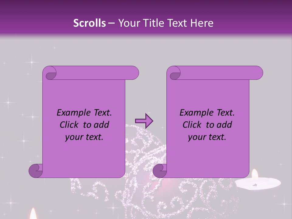 Card Violet White PowerPoint Template