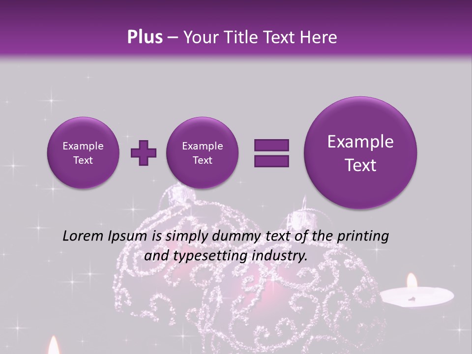 Card Violet White PowerPoint Template