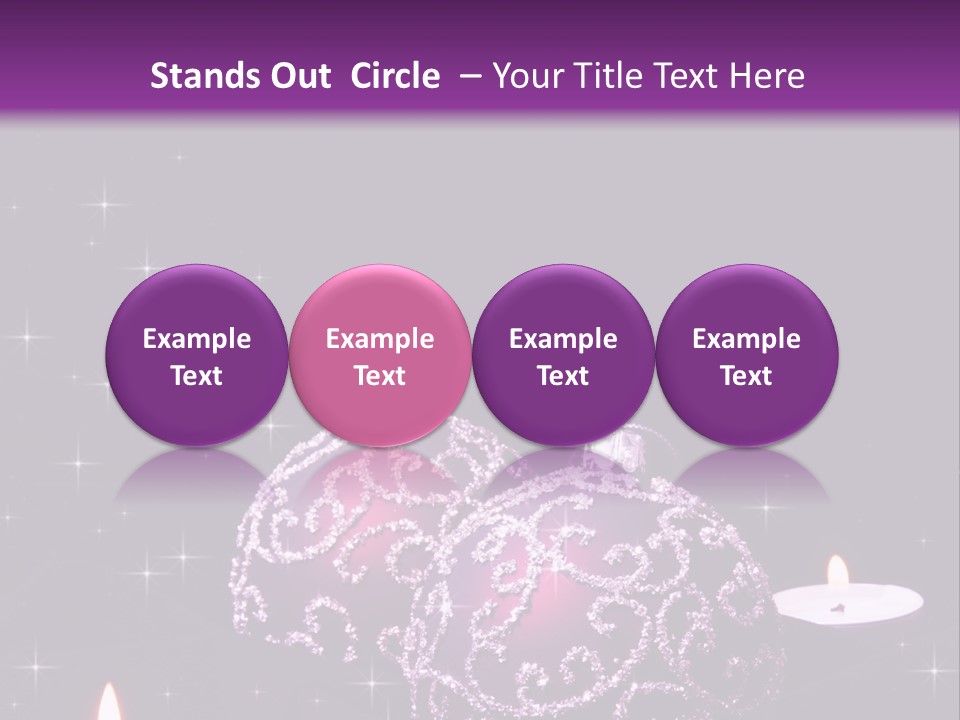Card Violet White PowerPoint Template