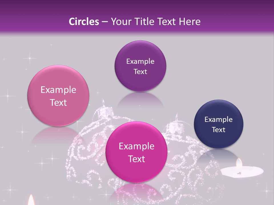 Card Violet White PowerPoint Template