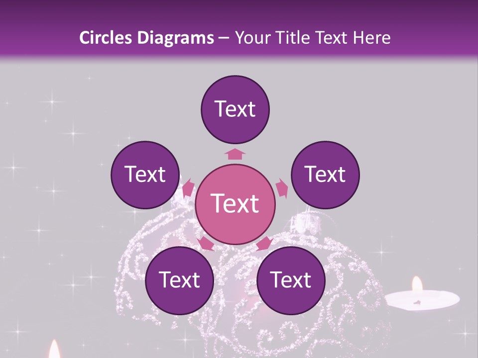 Card Violet White PowerPoint Template