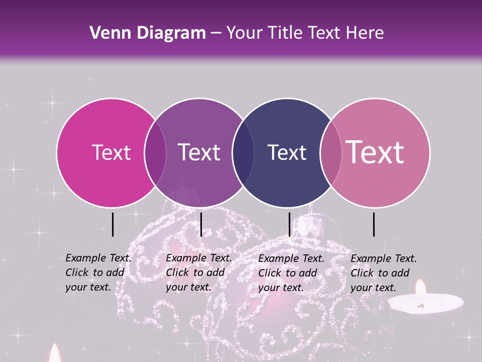 Card Violet White PowerPoint Template