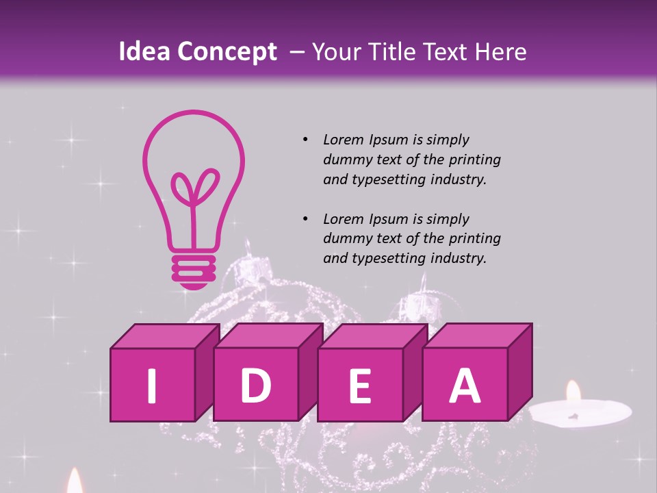 Card Violet White PowerPoint Template
