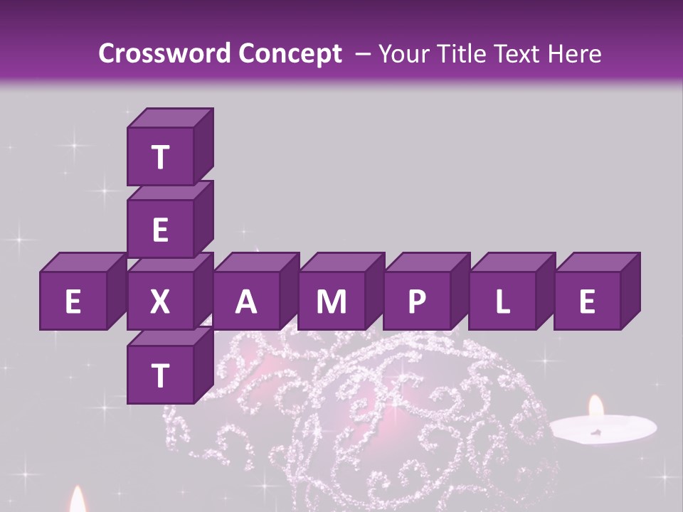 Card Violet White PowerPoint Template