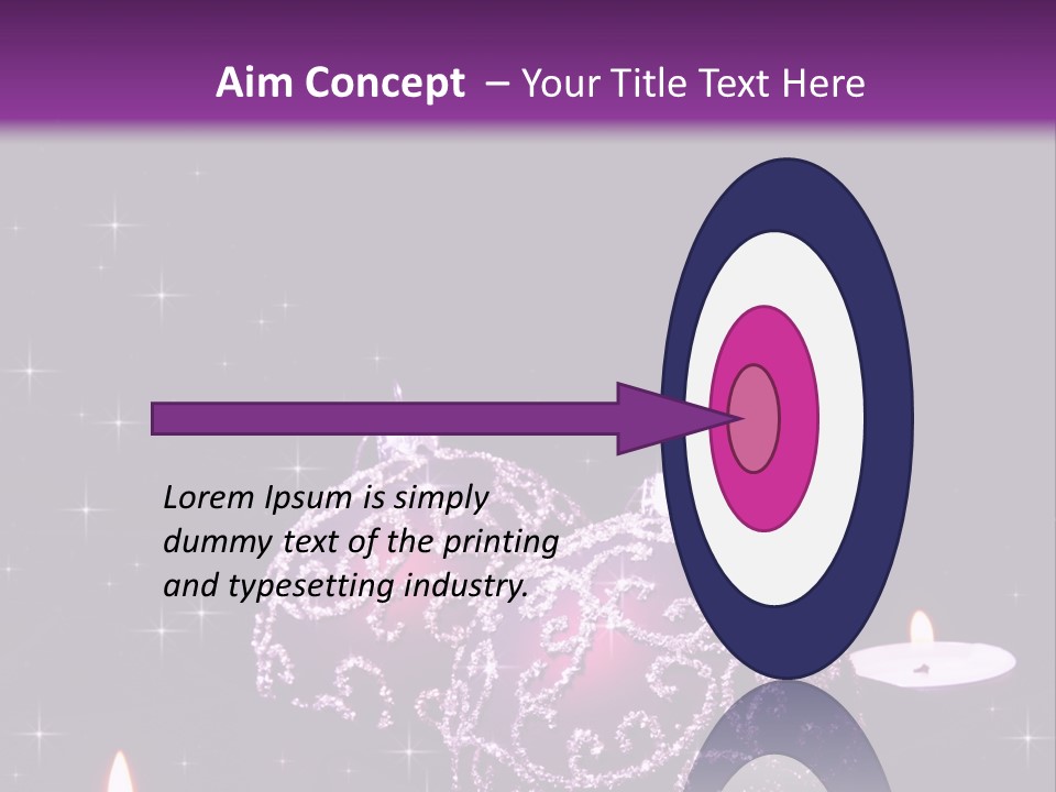 Card Violet White PowerPoint Template