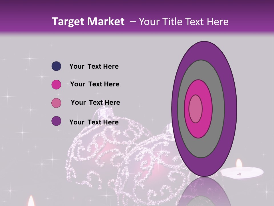 Card Violet White PowerPoint Template