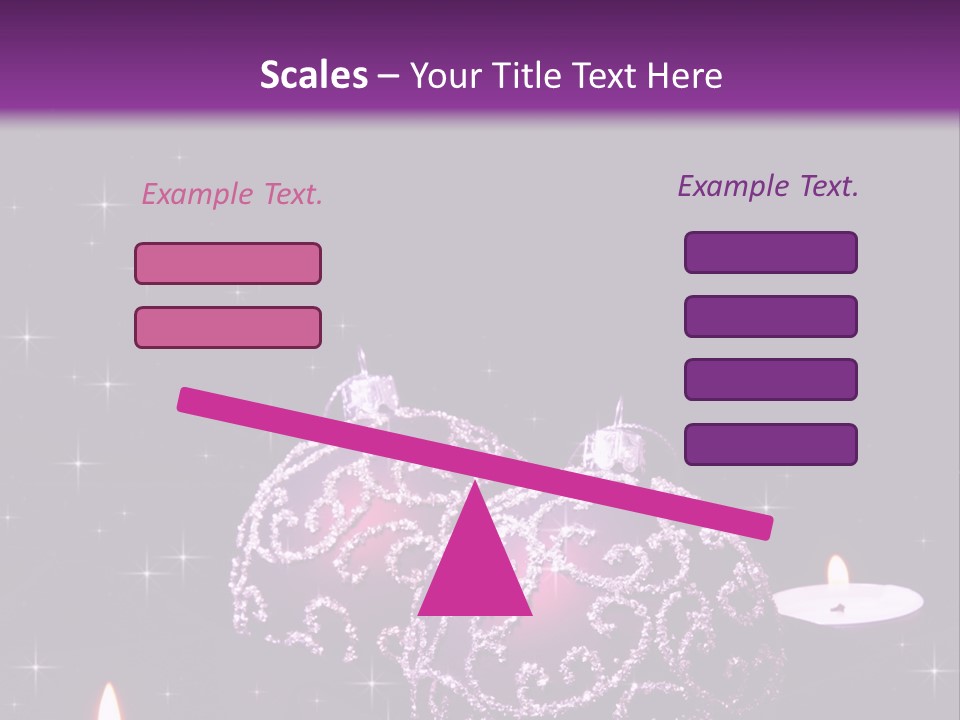 Card Violet White PowerPoint Template