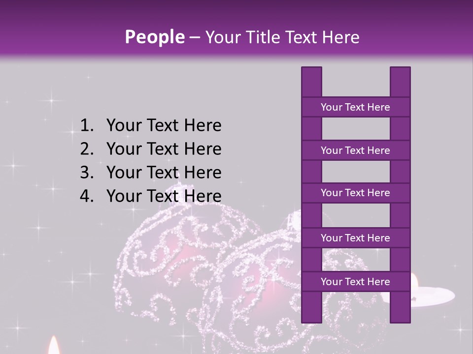 Card Violet White PowerPoint Template