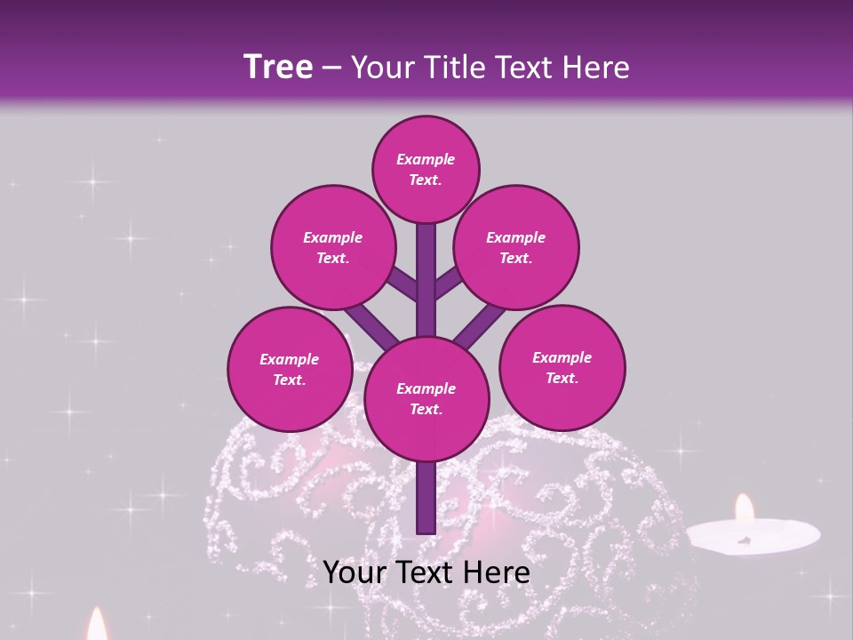 Card Violet White PowerPoint Template