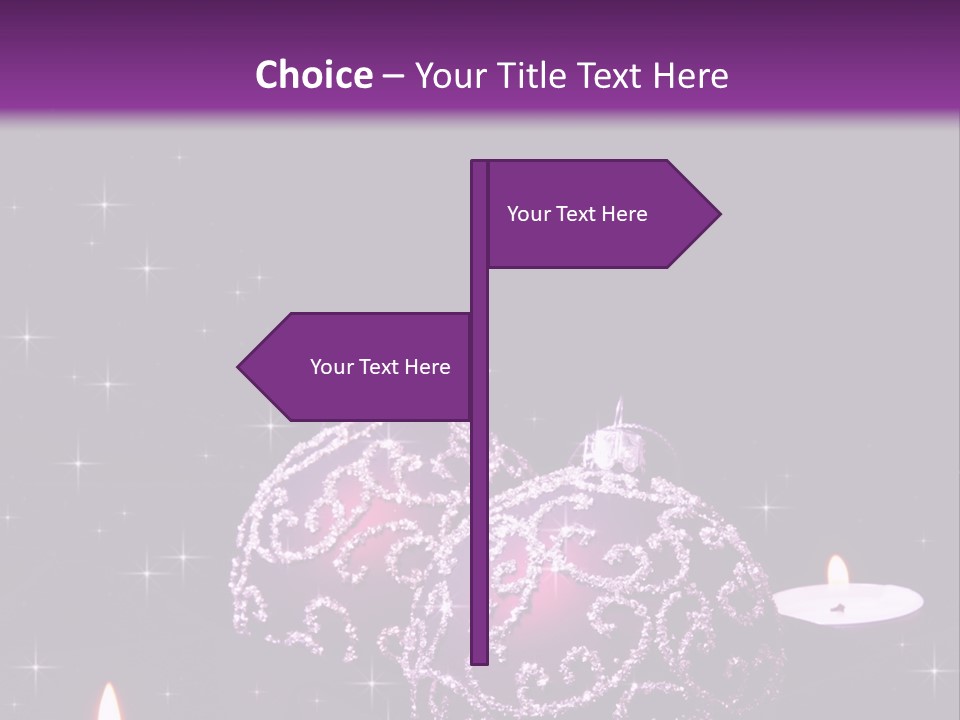 Card Violet White PowerPoint Template