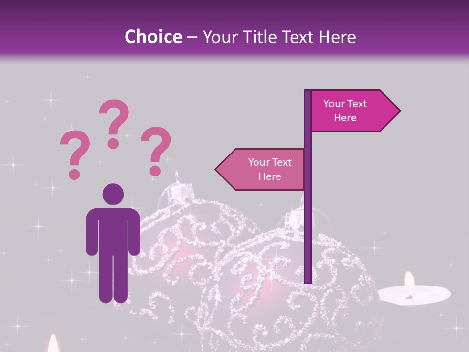 Card Violet White PowerPoint Template