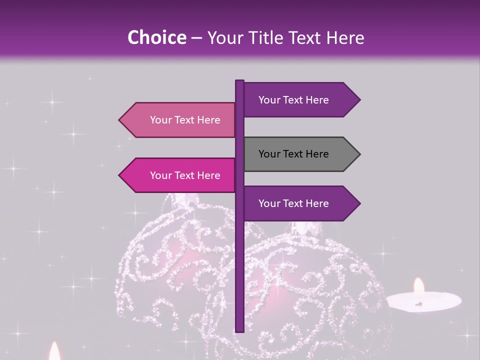 Card Violet White PowerPoint Template