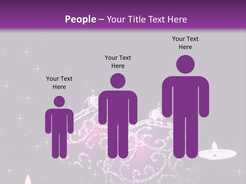 Card Violet White PowerPoint Template