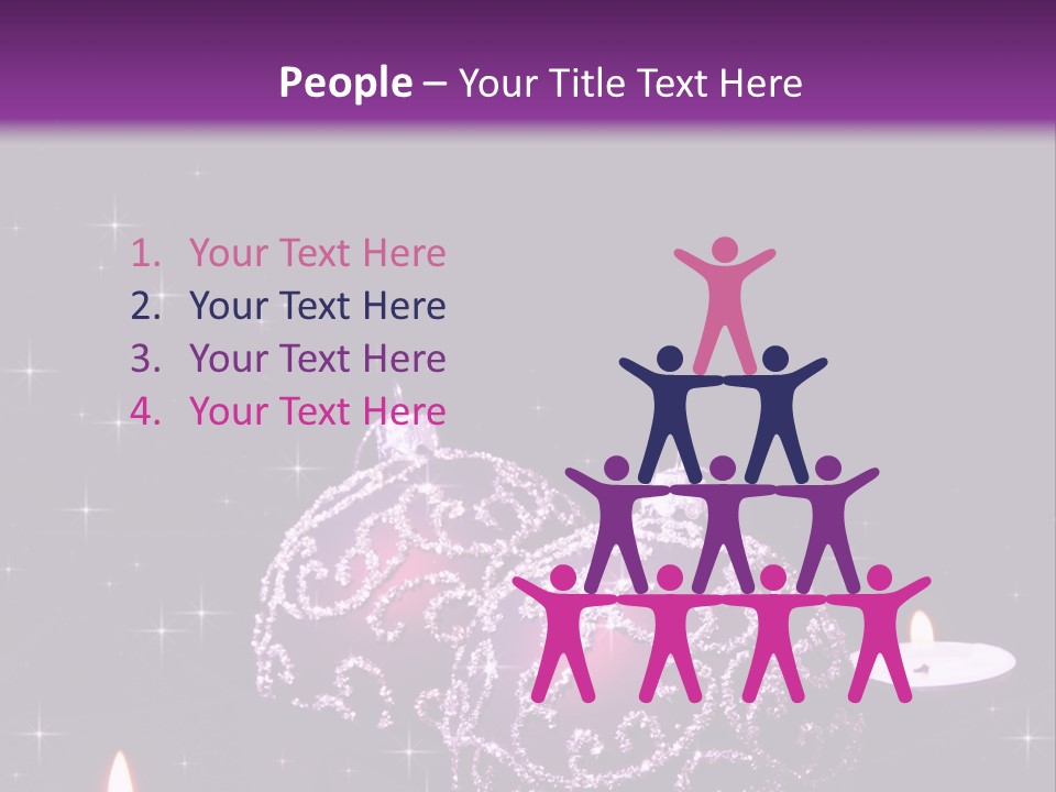 Card Violet White PowerPoint Template