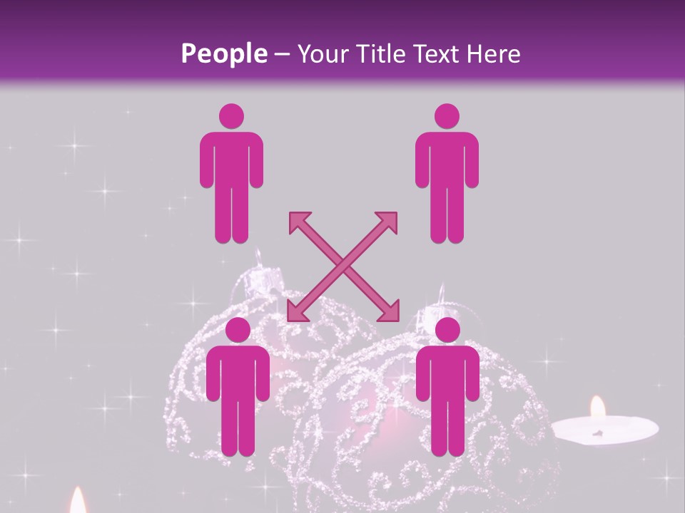 Card Violet White PowerPoint Template