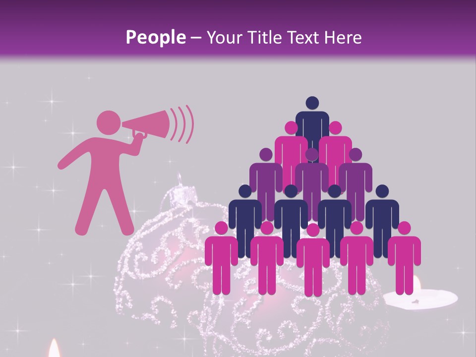 Card Violet White PowerPoint Template