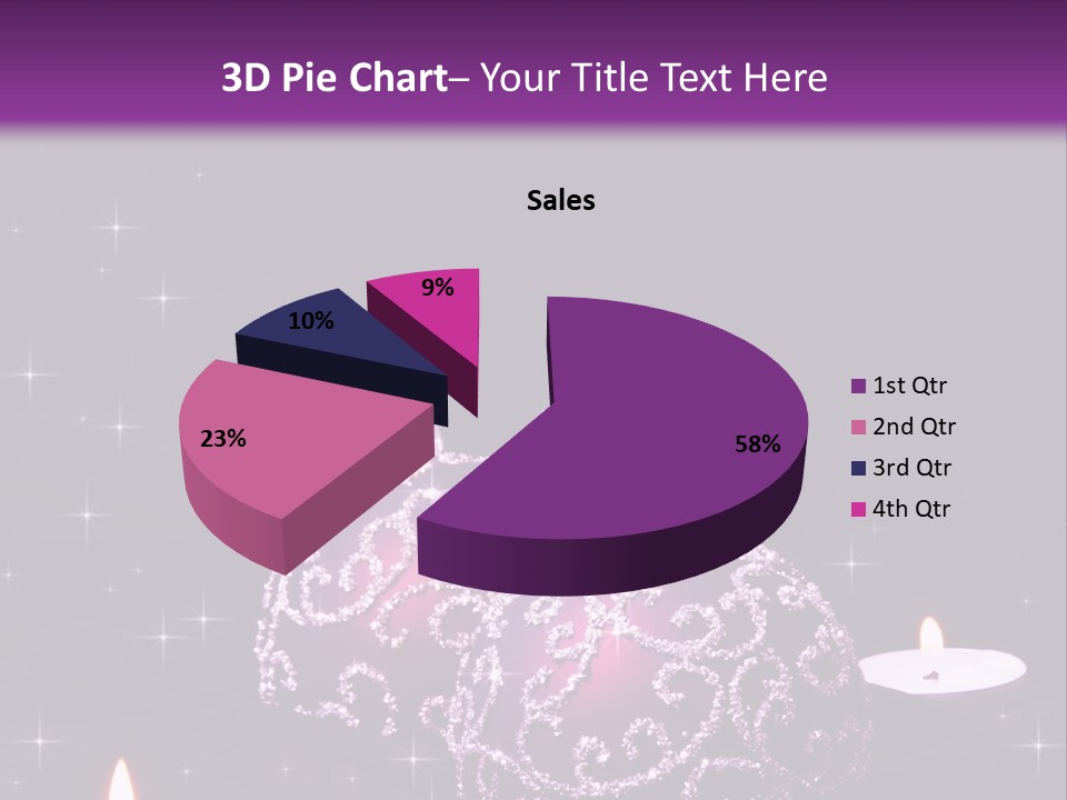 Card Violet White PowerPoint Template