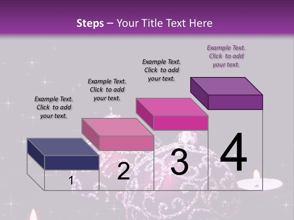 Card Violet White PowerPoint Template