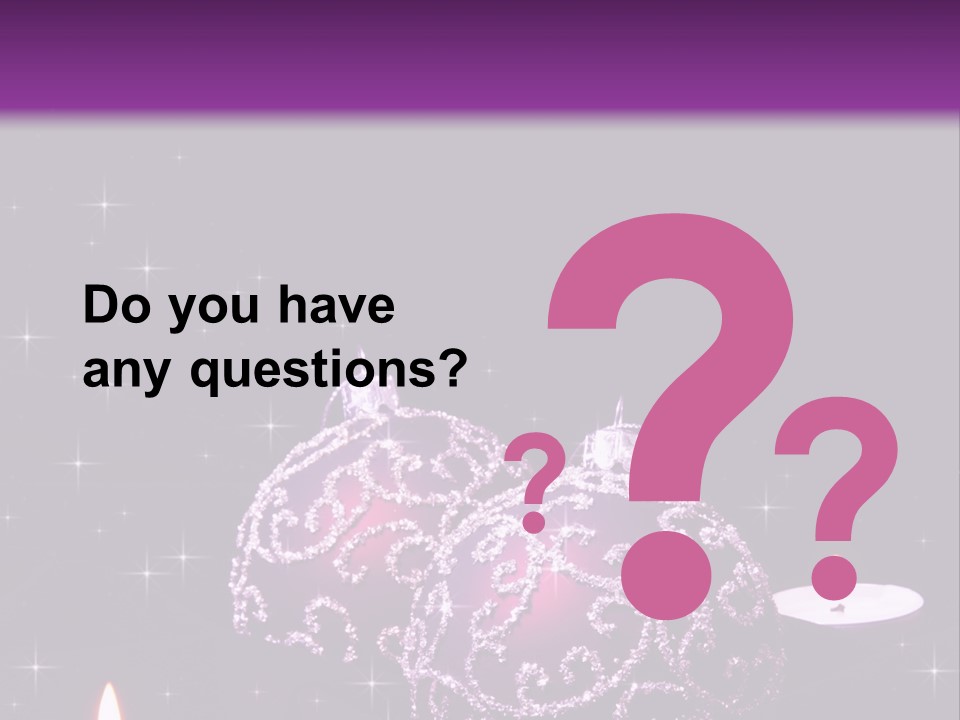 Card Violet White PowerPoint Template