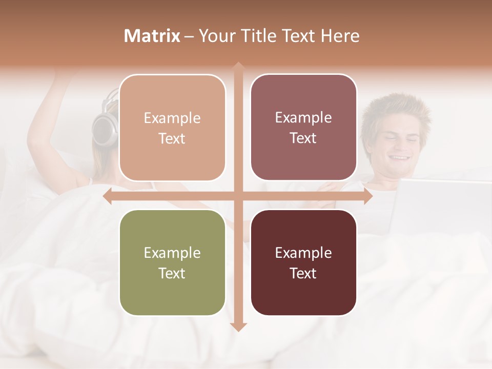 Home White Headphones PowerPoint Template