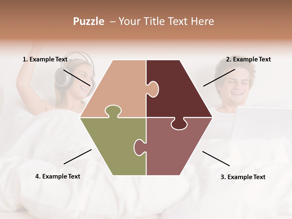 Home White Headphones PowerPoint Template