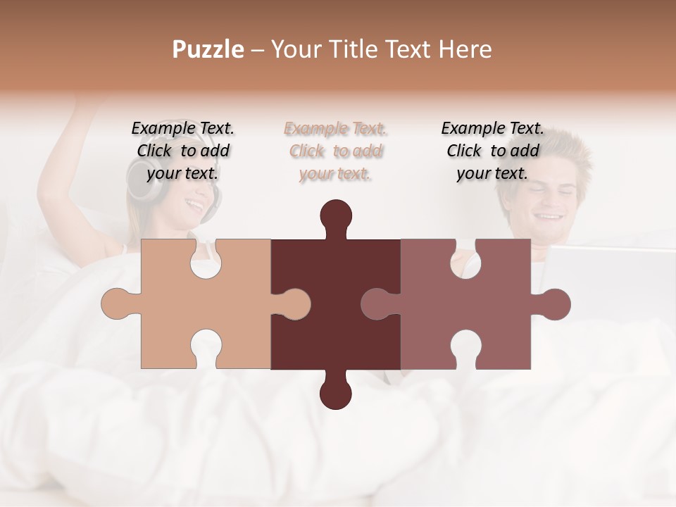 Home White Headphones PowerPoint Template