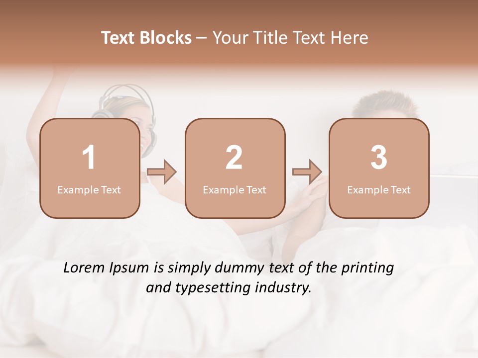 Home White Headphones PowerPoint Template