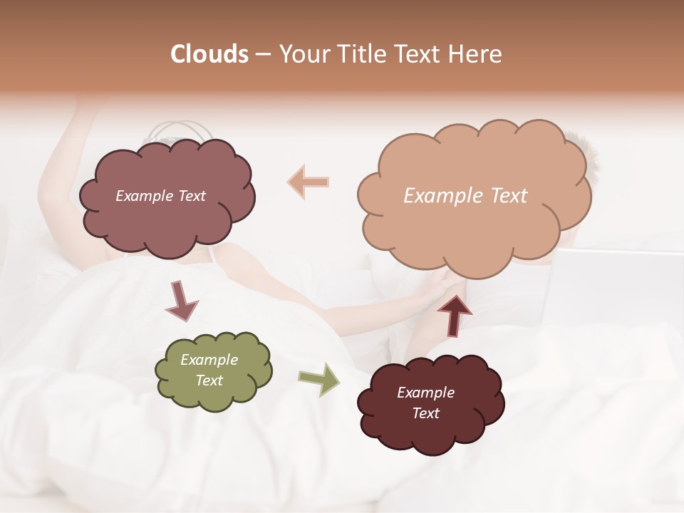 Home White Headphones PowerPoint Template